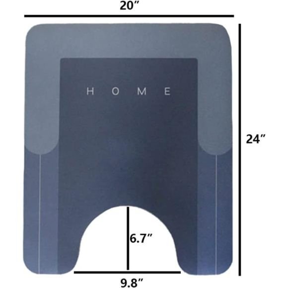 2Pcs Ultra Soft Napa Skin Bath Mat and U-Shaped Toilet Rug, Water Absorbent - Picture 2 of 7